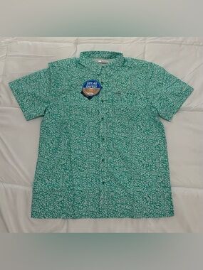 NWTs Mens Columbia Sz Medium PFG Super Slack Tide Fishing Shirt